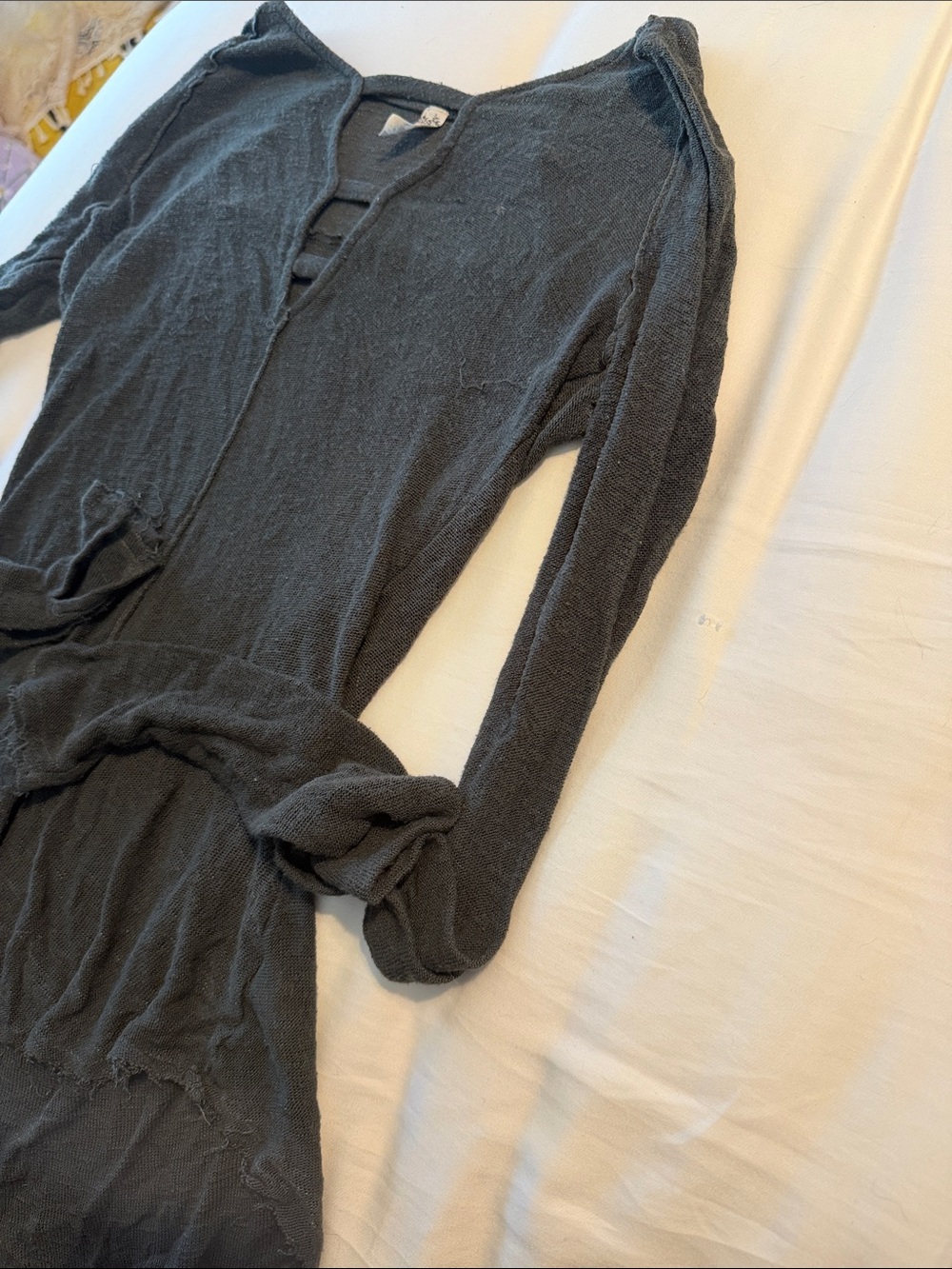 FREE PEOPLE SMALL green Long Sleeve Knit Dress